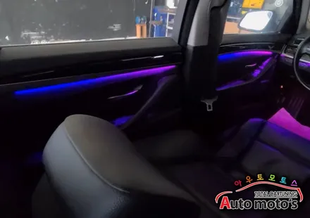 BMW520DF10 코더스엠비언트 작업  [ 비노출식매립 ]  ~! 엠비언트의 대세 나만의 무드등으로 드라이빙을 즐겨보세요 ^^§§서울자동차튜닝 아우토모토스§§ / 서울 중랑구