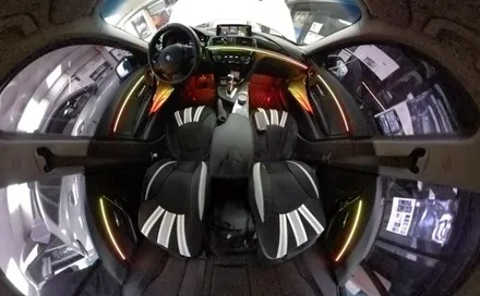 BMW320D 코더스엠비언트 (무빙엠비언트) 로 꾸며진 내차실내 핫합니다 ^^[아우토모토스] / 서울 중랑구