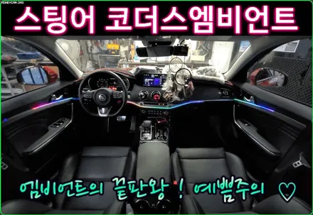 스팅어 코더스엠비언트시공 ! 비노출식매립/내마음대로커스터마이징/강력한음악반응모드/웰컴라이트지원 !! 감성튜닝끝판왕!! 코더스전국총판 아우토모토스 입니다 ! / 서울 중랑구