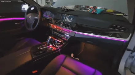 BMW F10 528i 코더스엠비언트 시공작업했습니다 B필러 시공까지 내차에 실내무드등 너무 예쁘네요 !! / 서울 중랑구