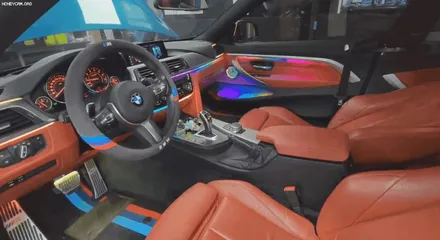 BMW 4시리즈 코더스엠비언트 작업으로 내차실내가 고급스러워보입니다. / 서울 중랑구