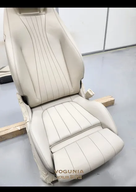 벤츠 실내 염색 e220d 카브리올레 요트 블루 베이지로 시트 도색 / 경기 김포