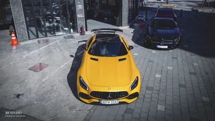 벤츠 AMG GTS 솔라빔 옐로우 - STEK 전체 무광 PPF 시공 (하남 PPF 전문점) / 하남시 덕풍동