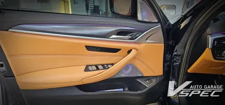 BMW 520i 의 실내튜닝! 회오리 스피커와 순정엠비언트 연동 미드베이스 스피커 교체 / 광주 나주 순천