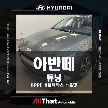아반떼 PPF 튜닝 블랙박스 한 번에 해결하려면? / 천안시 업성동