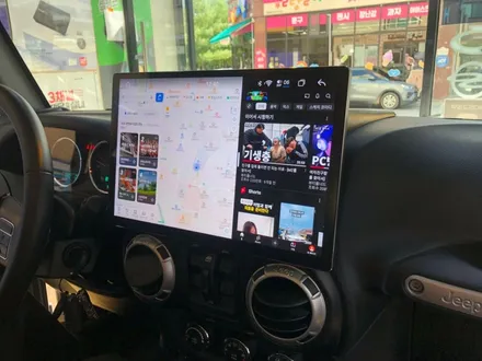 JEEP 랭글러 13인치 안드로이드 올인원 AHD 후방카메라