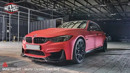 BMW F80 M3 에이버리 무광 크롬 다크 레드 전체랩핑 [일산김포운정파주] / 부천시 원미구 상동