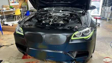 [자동차 랩핑] BMW F10 M5 사틴 블랙 전체랩핑 [부천 랩핑] / 부천, 광명, 시흥