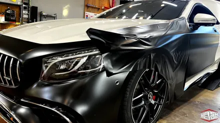 벤츠 S63 AMG 사틴블랙 전체랩핑! / 부천, 광명, 시흥