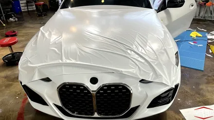 [자동차 랩핑]BMW 420i 사틴 화이트 전체랩핑  [부천랩핑] / 부천, 광명, 시흥