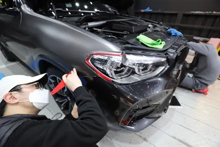 BMW X4M 에이버리 사틴 다크 바솔트 메탈릭 전체랩핑 [일산파주운정김포 랩핑] / 부천시 원미구 상동