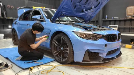 BMW F80 M3 에이버리 무광 크롬 다크 레드 전체랩핑 [일산김포운정파주] / 부천시 원미구 상동