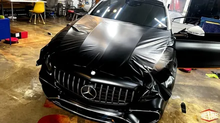 벤츠 S63 AMG 사틴블랙 전체랩핑! / 부천, 광명, 시흥