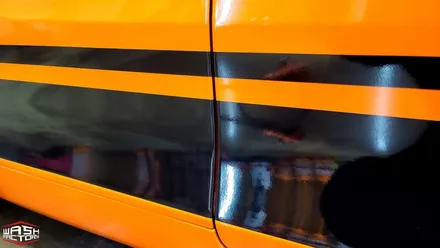 [부천 랩핑] 벤츠 AMG GT 글로스오렌지에 블랙으로 포인트 데칼 시공 / 부천시 원미구 상동