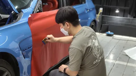 BMW F80 M3 에이버리 무광 크롬 다크 레드 전체랩핑 [일산김포운정파주] / 부천시 원미구 상동