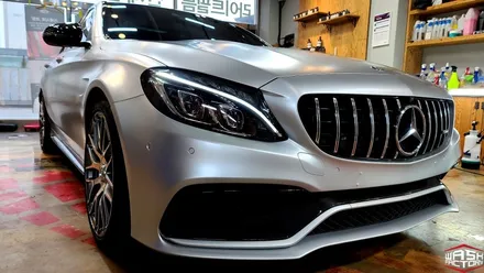 [시공 영상] 벤츠 C63 AMG 사틴 실버로 완전한 탈바꿈 완성! [랩핑] / 부천시 원미구 상동