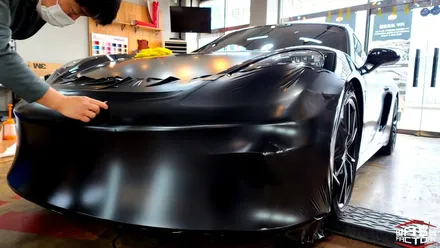 [포르쉐 랩핑] 718 카이맨 GTS 사틴블랙 전체랩핑! [부천 랩핑] / 부천시 원미구 상동