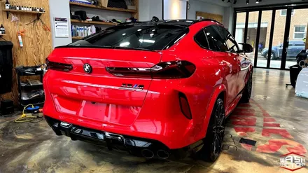 BMW X6M  다이노레드 전체 PPF 시공 [컬러 PPF] / 부천시 원미구 상동