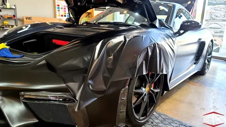 [포르쉐 랩핑] 718 카이맨 GTS 사틴블랙 전체랩핑! [부천 랩핑] / 부천시 원미구 상동