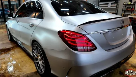 [시공 영상] 벤츠 C63 AMG 사틴 실버로 완전한 탈바꿈 완성! [랩핑] / 부천시 원미구 상동