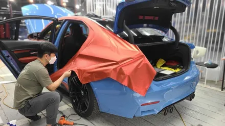 BMW F80 M3 에이버리 무광 크롬 다크 레드 전체랩핑 [일산김포운정파주] / 부천시 원미구 상동