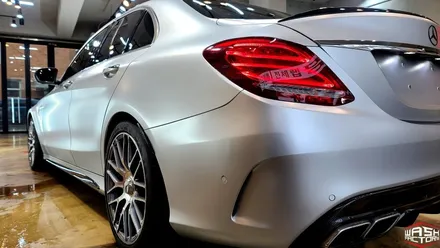 [시공 영상] 벤츠 C63 AMG 사틴 실버로 완전한 탈바꿈 완성! [랩핑] / 부천시 원미구 상동