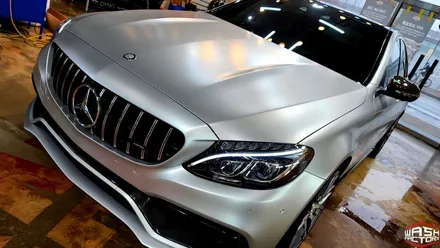 [시공 영상] 벤츠 C63 AMG 사틴 실버로 완전한 탈바꿈 완성! [랩핑] / 부천시 원미구 상동
