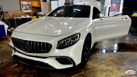 벤츠 S63 AMG 사틴블랙 전체랩핑! / 부천, 광명, 시흥