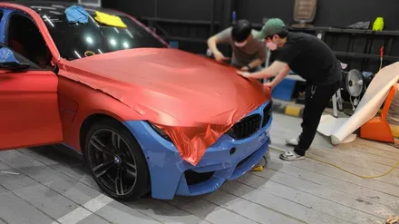 BMW F80 M3 에이버리 무광 크롬 다크 레드 전체랩핑 [일산김포운정파주] / 부천시 원미구 상동