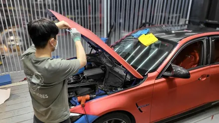BMW F80 M3 에이버리 무광 크롬 다크 레드 전체랩핑 [일산김포운정파주] / 부천시 원미구 상동