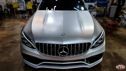 [시공 영상] 벤츠 C63 AMG 사틴 실버로 완전한 탈바꿈 완성! [랩핑] / 부천시 원미구 상동