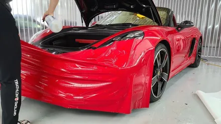 국내1호 컬러 PPF 시공! 포르쉐 718 박스터 GTS - STEK 다이노레드 PPF 워시팩토리에서 시공했어요! [일산/김포/파주/운정] / 부천시 원미구 상동