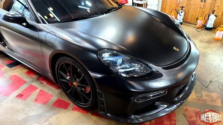 [포르쉐 랩핑] 718 카이맨 GTS 사틴블랙 전체랩핑! [부천 랩핑] / 부천시 원미구 상동