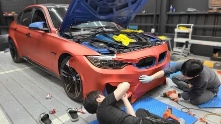 BMW F80 M3 에이버리 무광 크롬 다크 레드 전체랩핑 [일산김포운정파주] / 부천시 원미구 상동