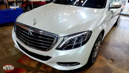 벤츠 S 클래스 S350 화이트 펄 전체랩핑 [벤츠 랩핑] / 부천시 원미구 상동