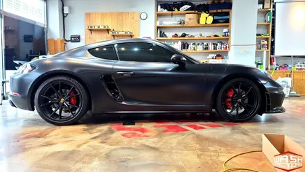 [포르쉐 랩핑] 718 카이맨 GTS 사틴블랙 전체랩핑! [부천 랩핑] / 부천시 원미구 상동