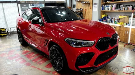 BMW X6M  다이노레드 전체 PPF 시공 [컬러 PPF] / 부천시 원미구 상동