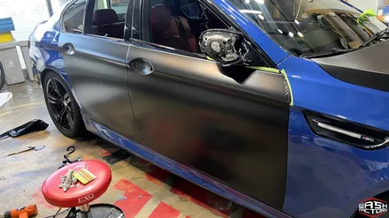 [자동차 랩핑] BMW F10 M5 사틴 블랙 전체랩핑 [부천 랩핑] / 부천, 광명, 시흥