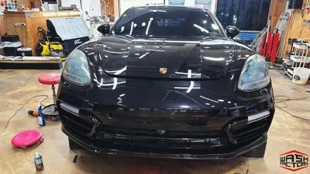 부천 랩핑 포르쉐 파나메라 GTS 사틴 화이트펄 전체 랩핑 시공! / 부천시 원미구 상동