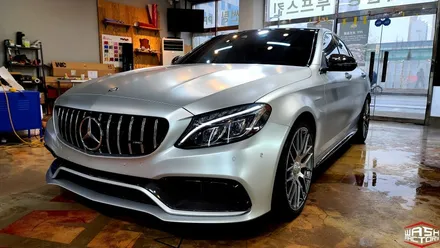 [시공 영상] 벤츠 C63 AMG 사틴 실버로 완전한 탈바꿈 완성! [랩핑] / 부천시 원미구 상동