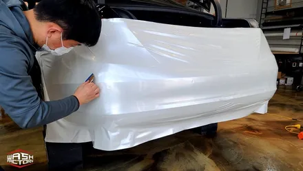 벤츠 S 클래스 S350 화이트 펄 전체랩핑 [벤츠 랩핑] / 부천시 원미구 상동