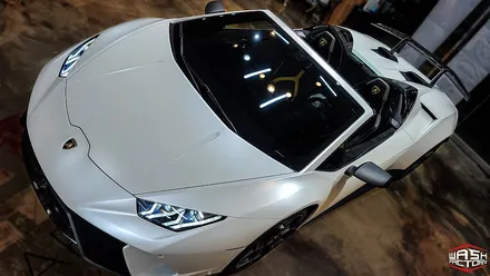 람보르기니 우라칸 퍼포만테 사틴 화이트 펄 전체랩핑 시공! / 부천시 원미구 상동