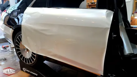 벤츠 S 클래스 S350 화이트 펄 전체랩핑 [벤츠 랩핑] / 부천시 원미구 상동
