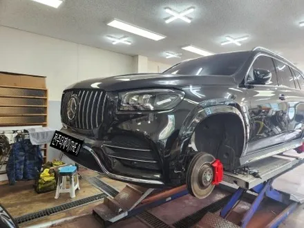전주 익산 군산 벤츠 GLS580 캘리퍼 도색 시공하기, 전주 캘리퍼 도색 맛집 더제이 / 전주시 완산구 평화동