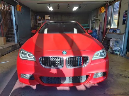 전주 익산 군산 BMW5시리즈 무광 레드 전체랩핑 시공, 전주 랩핑 맛집 더제이 / 전주시 완산구 평화동