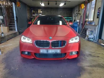 전주 익산 군산 BMW5시리즈 무광 레드 전체랩핑 시공, 전주 랩핑 맛집 더제이 / 전주시 완산구 평화동