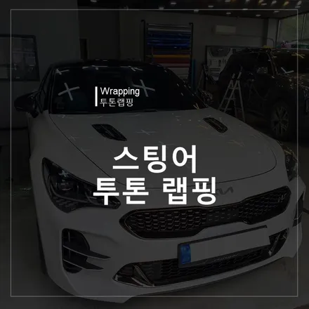 스팅어 투톤랩핑 블랙&화이트 블랙 루프스킨 ! 광주랩핑 ! / 북구 신용동