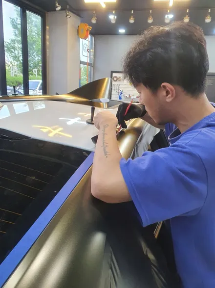 광주랩핑샵 위랩스 <말리부 본드골드 전체랩핑> / 북구 신용동