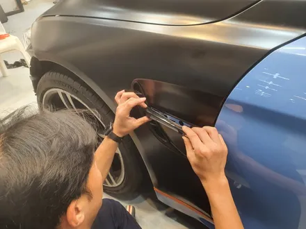 광주랩핑샵 위랩스 <BMW M4 사틴블랙 전체랩핑> / 북구 신용동