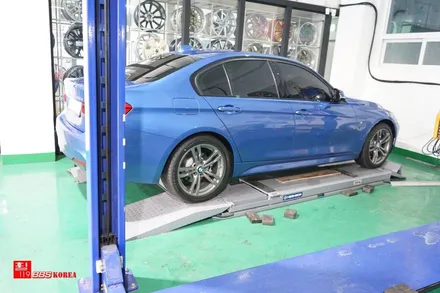bmw320D 18인치휠 검정유광 색상으로 휠도색 / 서울 강남